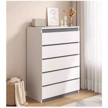 Commode Blanc 60x36x103 cm Bois d'ingénierie