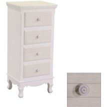 Vacchetti - Commode blanc beige 4 grands tiroirs cm 34 x 41 xh 84