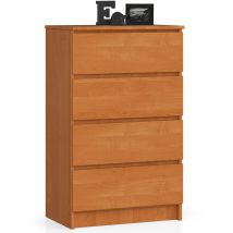 Abamihome - Commode akord K60 Aulne 60 cm 4 tiroirs façade Aulne 60x40x99 cm