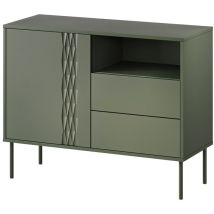 Mobilier1 - Commode Tolete 100, Vert, Avec tiroirs et portes, Nombre de tiroirs: 0, 75x100x40cm