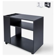 Ahd Amazing Home Design - Commode de bureau à roulettes avec étagère et range-documents Wick - Noir