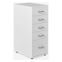 Office24 - Commode de bureau rangement documents 5 tiroirs et roulettes Layt xl