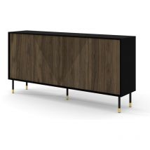 Commode de rangement Meuble universel WODUN 180x40x88cm couleur noix