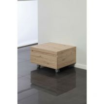 Iperbriko - Commode de salle de bain sur roulettes avec un tiroir Chêne 58x48x29,5 cm