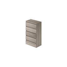 Argonauta - Commode en orme en bois mélaminé avec 5 tiroirs h127x47x40 cm