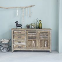 Kommode aus recyceltem Massivholz 140 cm