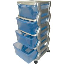Commode Fonctionnelle - 4 Tiroirs - L 40 X L 36 X H 80 Cm - Blanc - Livraison Gratuite