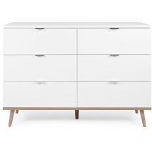 CALICOSY - Commode 6 Tiroirs L120 cm - COPENHAGUE