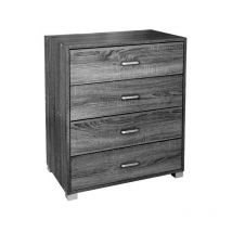 Webmarketpoint - Commode grise avec 4 tiroirs 68x40xh.83 cm