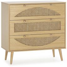 Vs Venta-stock - Commode Luna 3 tiroirs couleur chêne
