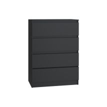 Commode – 70 cm Largeur – 97 cm Hauteur – Noir – ONLYWOOD