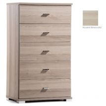 Webmarketpoint - Commode moyenne avec 5 tiroirs blancs