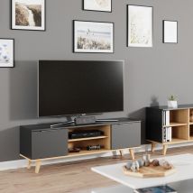Vicco - Meuble tv Nautica, Anthracite, 138 x 49 cm