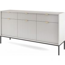 Bim Furniture - Commode nova sands KSZ154 Buffet avec 3 tiroirs gris mat