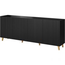 Bim Furniture - Commode pafos 4D 200 cm buffet noir mat
