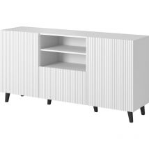 Commode PAFOS 2D1S 150 cm buffet blanc mat