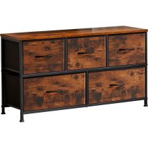 Joeais - Commode pour chambre à coucher avec 5 tiroirs, meuble de rangement,commode en tissu,unité de rangement pour placard, chambre, salon,