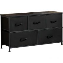 Joeais - Commode pour chambre à coucher avec 5 tiroirs, meuble de rangement,commode en tissu,unité de rangement pour placard, chambre, salon,