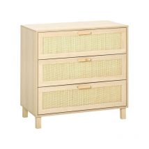 Commode rotin camille bois clair