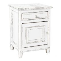 Iperbriko - Commode rustique avec 1 porte et 1 tiroir, dimensions 50x40x65 cm