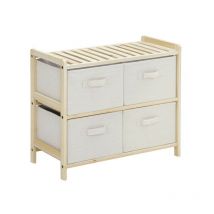 MH - Commode tiroirs tissu drape beige