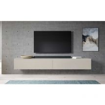 Furnix - Commode tv bargo buffet bas 200 cm avec éclairage led beige