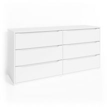 Vicco - Commode avec tiroirs Ruben, Blanc, 160 x 77.6 cm