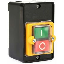 Commutateur à Bouton Poussoir, ac 220V/380V 10A Interrupteur à Bouton de Commande de Puissance étanche Bouton Marche Arret Machine Outil Interrupteur