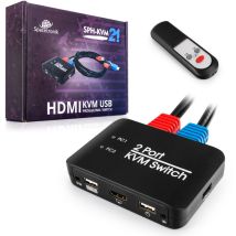 Commutateur KVM USB + HDMI 2/1 Spacetronik SPH-KVM21
