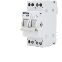 Commutateur modulaire I-0-II - 2 pôles - 63A - Rail TH35 - IP20