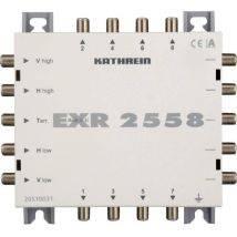 Kathrein - Commutateur multiple sat cascade exr 2558 Entrées (commutateur multiple)=5 (4 SAT/1 terrestre) Nombre d'abonné