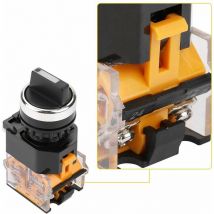 Commutateur Rotatif à 3 positions 3 Position 2NO Sélecteur de Maintenu Commutateur Rotatif LA38-20X3 Pour Contrôle à Distance dans Circuits