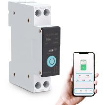Gabrielle Disjoncteur sur Rail Din Commutateur wifi Intelligent Télécommande pour Téléphone Portable sans Fil 3 Modes de Synchronisation Fonction