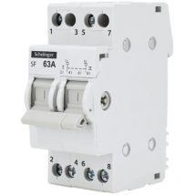 Commutatore bipolare selettore barra din 1-0-2 63A 230v solare 2 poli