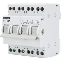 Commutatore bipolare selettore barra din 1-0-2 63A 230v solare 4 poli