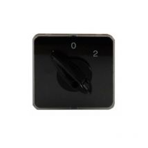 Commutatore rotativo 1-0-2 elettrico da quadro cassetta nero var el1310