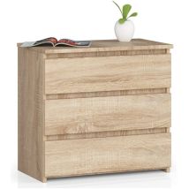 Comodino Akord Cl3 Sonoma Quercia 60 Cm 3 Cassetti 60x35x57 Cm
