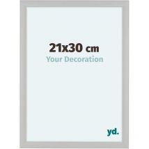 Cadre Photo 21x30 cm - Blanc Grain de Bois - mdf - Como.