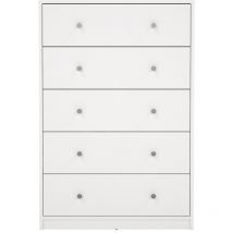 Cómoda 5 cajones blanco H108,1 cm - lise