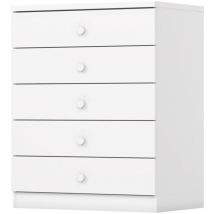 Befara - cómoda blanca 5 cajones mint