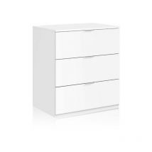 Usinestreet - Cómoda Low Cost Blanco 77cm (ancho) x 80cm (alto)
