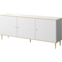 Bim Furniture - Cómoda glamour 180 cm blanco mate + dorado
