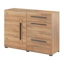 Comfivo - Cómoda Ophsalu 107, Roble nieto, Con cajones y puertas, Número de cajones: 0, 86x120x39cm