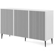Bim Furniture - Cómoda ravenna f 150 cm 3D blanco / negro sobre patas