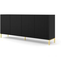 Cómoda wave 200 cm 4D negro mate