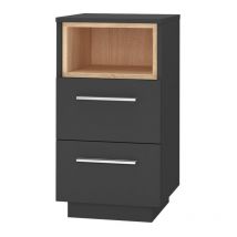 Comodini camera da letto Beatrice, Antracite, 36 x 68 cm Vicco