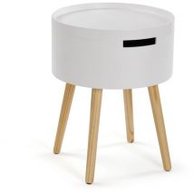 Dimensioni comodino Versa in stile scandinavo (H x L x P) 48,5 x 38 x 38 cm, Marrone