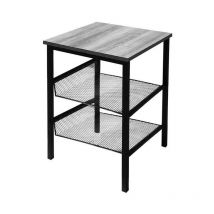 Comodino industrial 2 ripiani 40X40X55H grigio