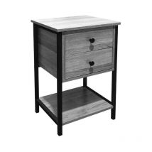 Comodino Industrial Con Cassetto 40x35x65h Grigio