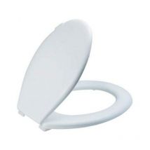 Saniplast - Cómodo y resistente tapa inodoro Everest de termoplástico blanco de de 37,3x46,7 cm